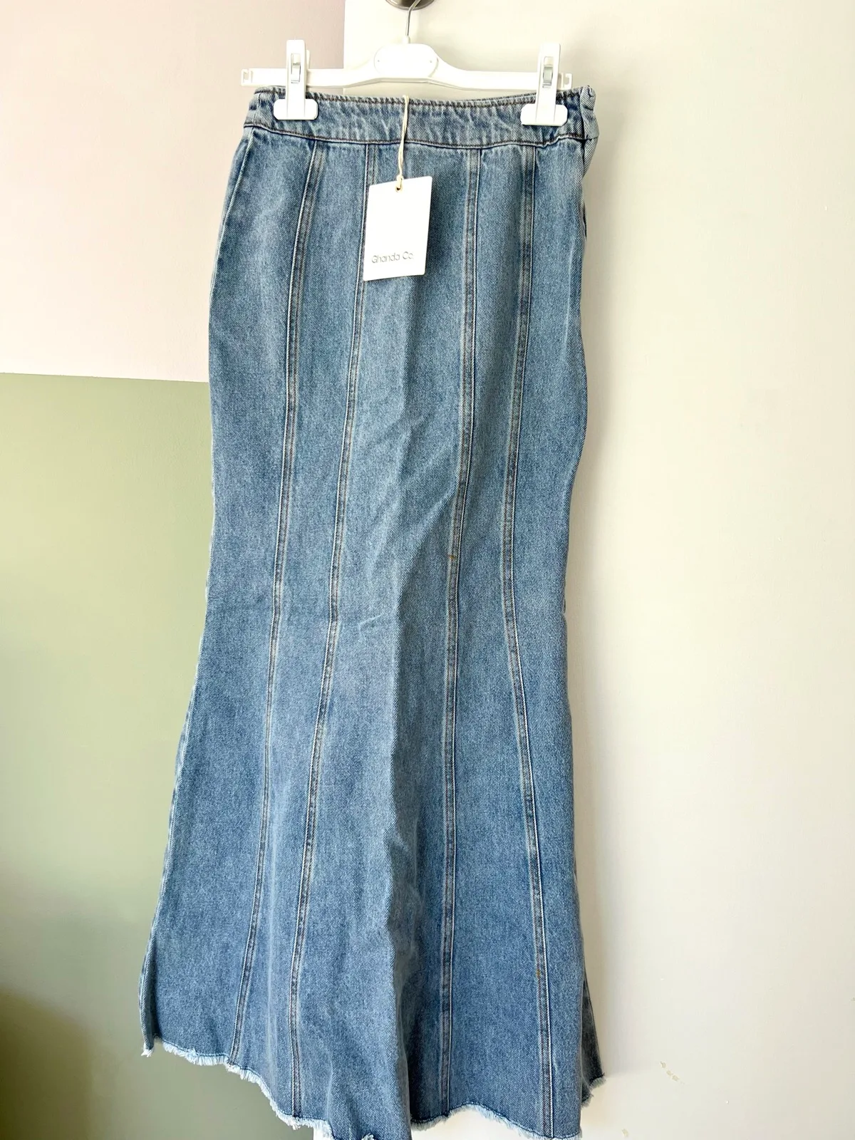 NEW Ghanda Daria Denim Maxi Skirt - Size 6 — photo 3
