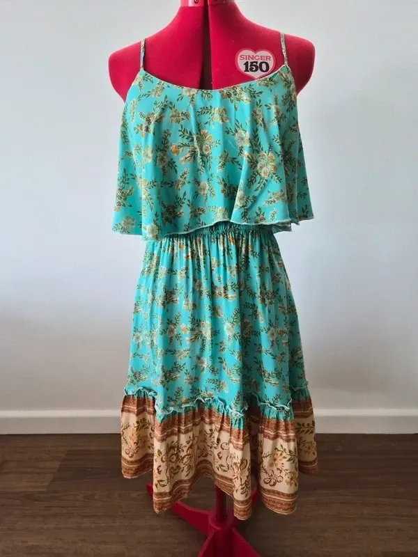 Cupshe Boho Floral Ruffle Midi Dress – Size M – NWT