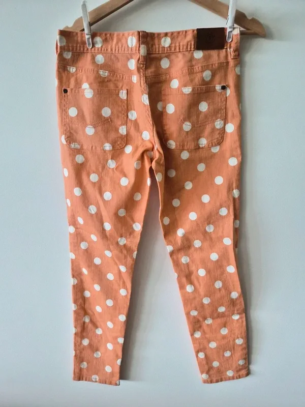 Element Denim Co-op Coral Polka Dot Skinny Jeans Size 10 NWT – photo 2