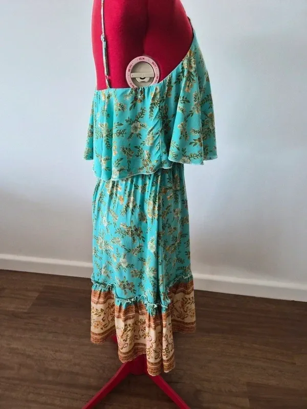 Cupshe Boho Floral Ruffle Midi Dress – Size M – NWT – photo 5