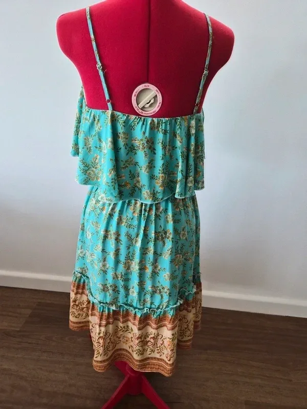 Cupshe Boho Floral Ruffle Midi Dress – Size M – NWT – photo 2