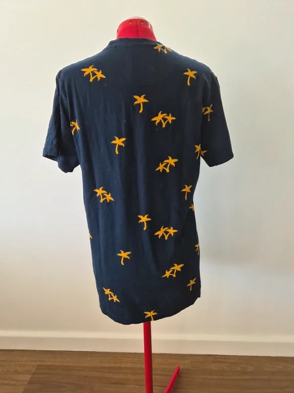 Denim & Flower Ricky Singh Embroidered Palm Tree Summer T-Shirt – Men’s M – photo 2