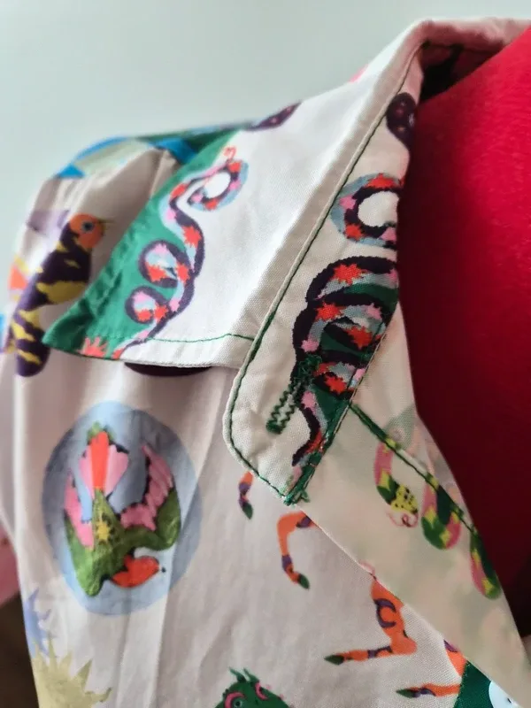 Maximalist Celestial Fantasy Print Maxi Shirt Dress – XL – photo 5
