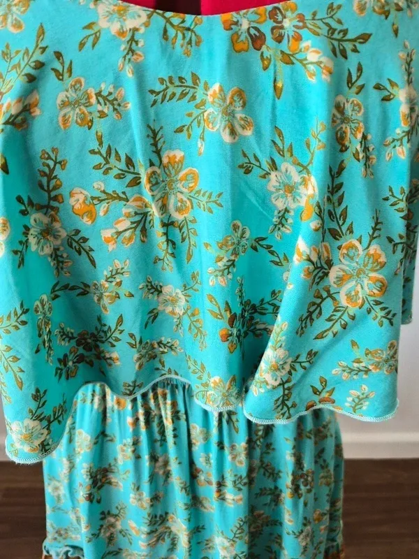 Cupshe Boho Floral Ruffle Midi Dress – Size M – NWT – photo 3