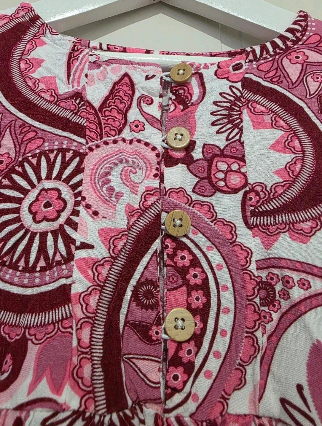 K-D Girls Pink Paisley Boho Dress - Size 5 — photo 2