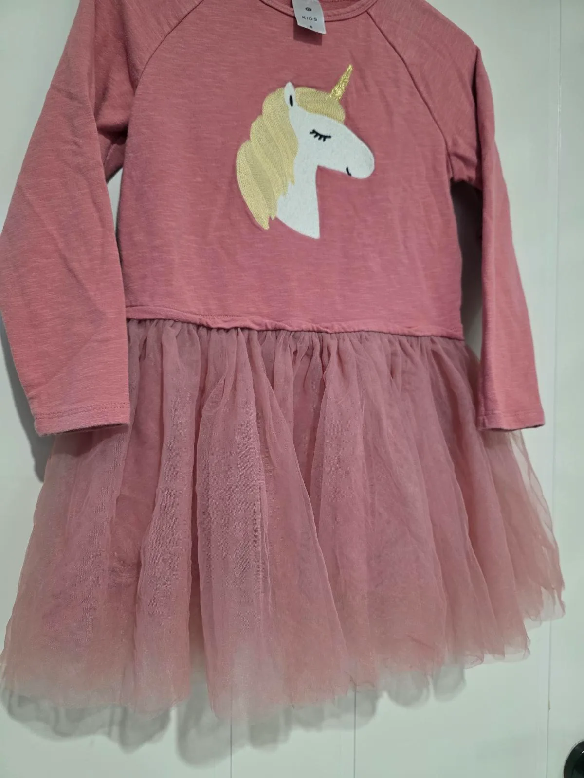 Target Girls Pink Unicorn Tulle Dress - Size 5 — photo 4