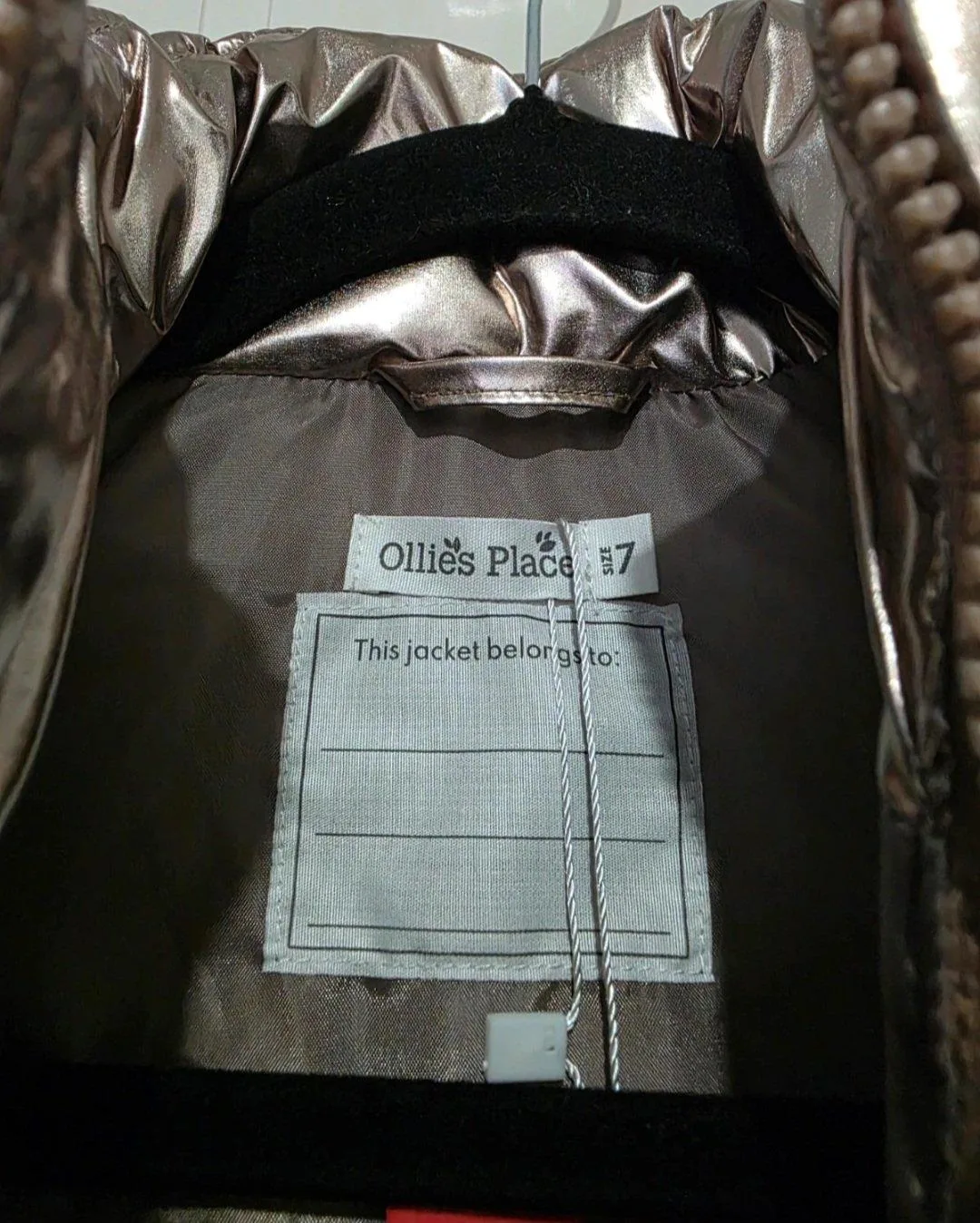 Ollie's Place Gold Metallic Puffer Vest Jacket - Size 7 — photo 2