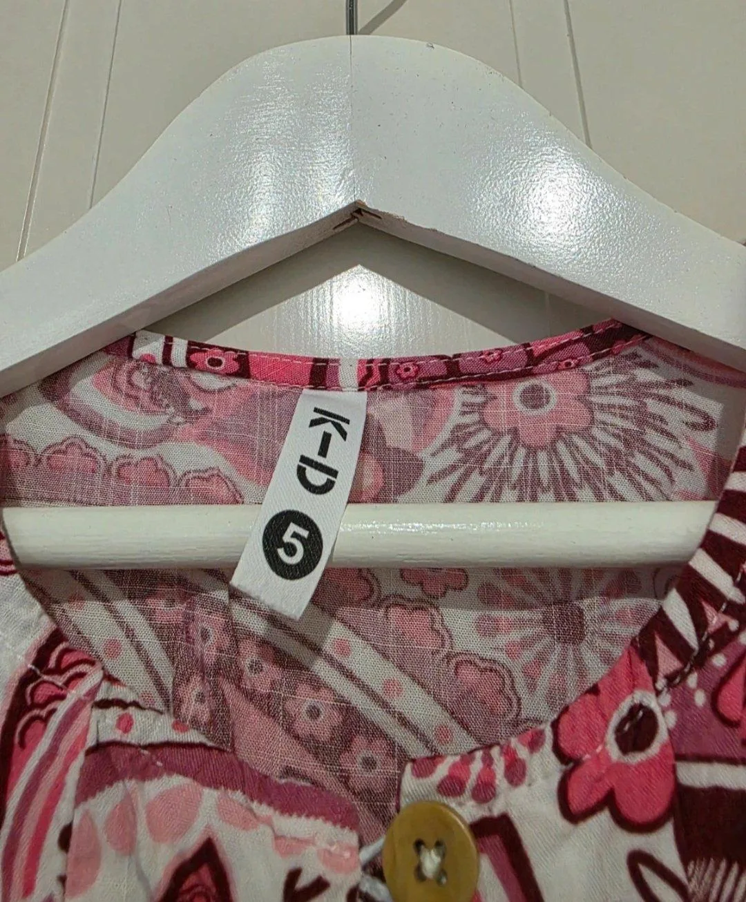 K-D Girls Pink Paisley Boho Dress - Size 5 — photo 5