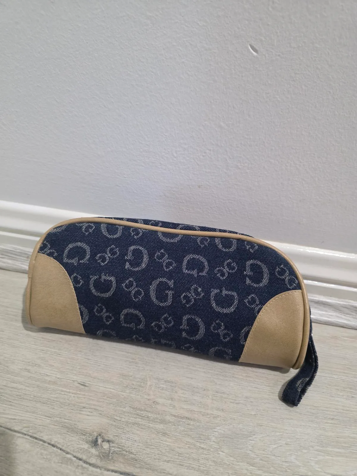 Vintage Guess Jeans Denim Monogram Cosmetic Pouch 20cm — photo 5