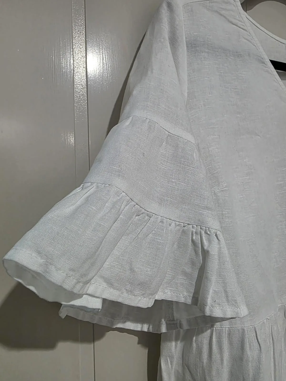 Suzanne Grae Linen Blend Tiered Dress - Size 10 – photo 4