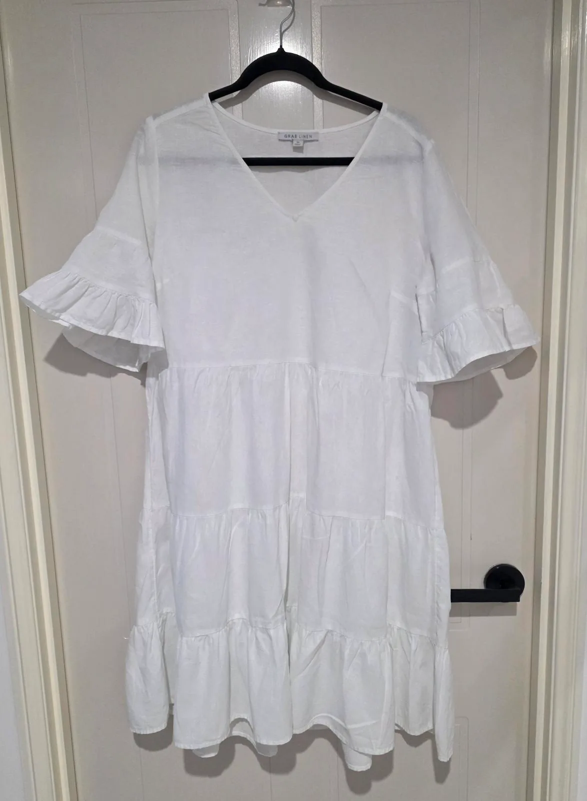 Suzanne Grae Linen Blend Tiered Dress - Size 10 – photo 2