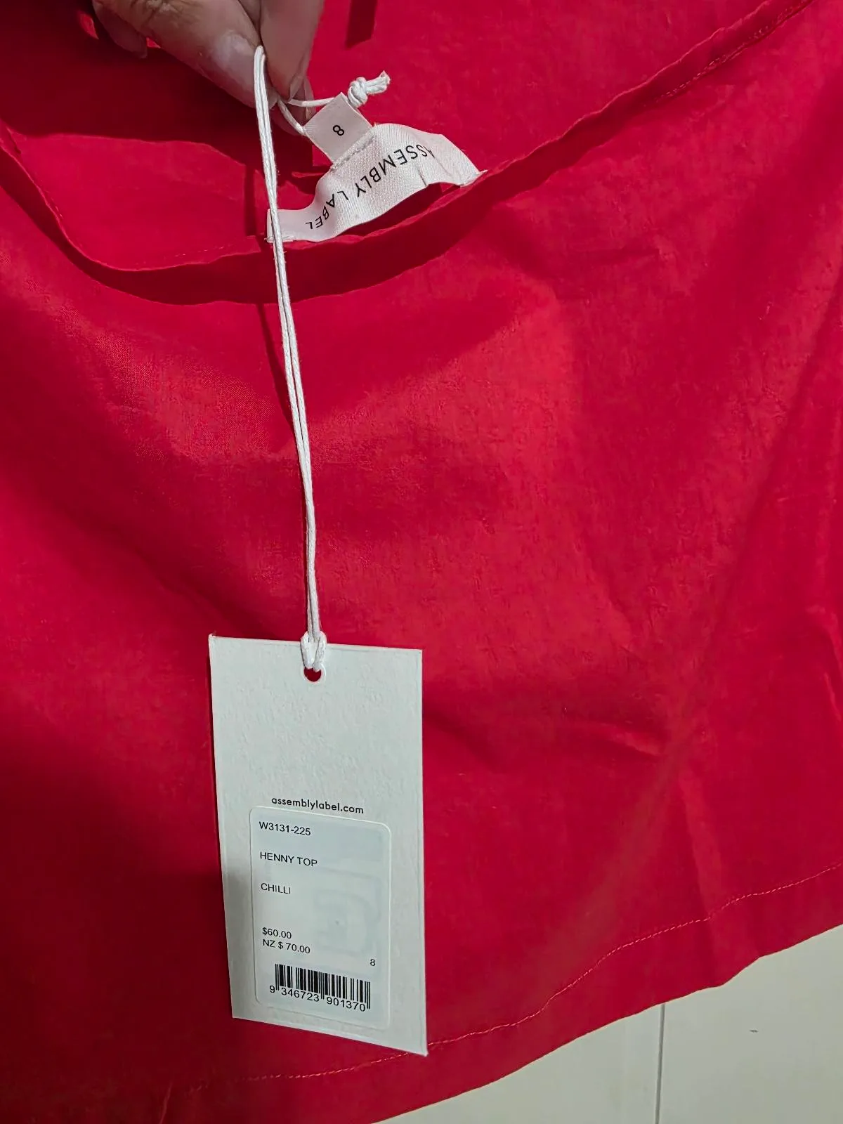 BNWT Assembly Label Henny Top in Chilli Red – Size AU 8 — photo 5