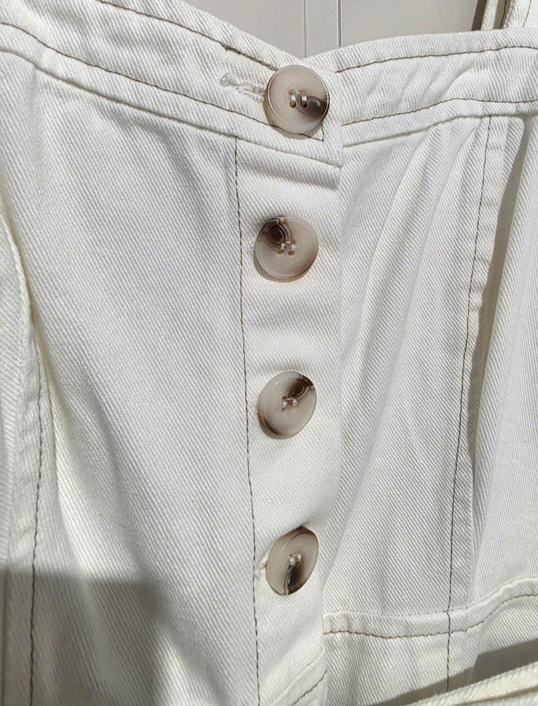 Amelius White Denim Midi Dress - Size 10 — photo 5