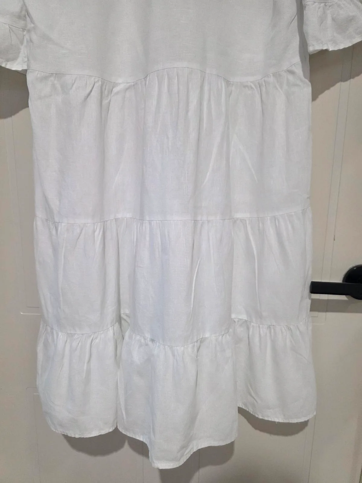 Suzanne Grae Linen Blend Tiered Dress - Size 10 – photo 7