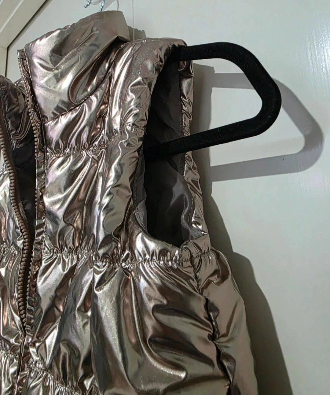 Ollie's Place Gold Metallic Puffer Vest Jacket - Size 7 — photo 6