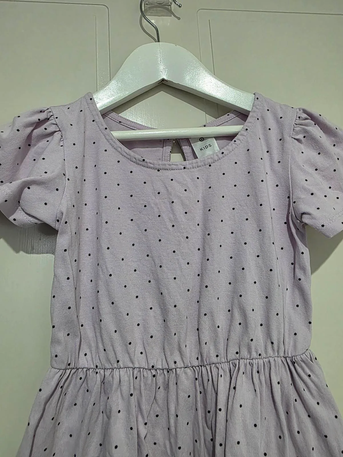 Target Kids Girls Lilac Polka Dot Dress - Size 5 – photo 2