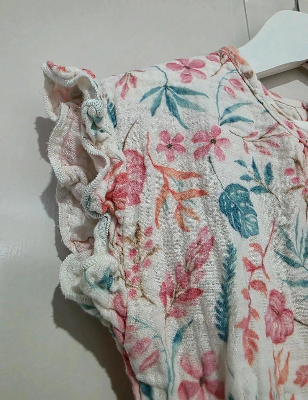 Purebaby Organic Cotton Floral Playsuit Jumpsuit - Size 1 (12-18 Months) — photo 5