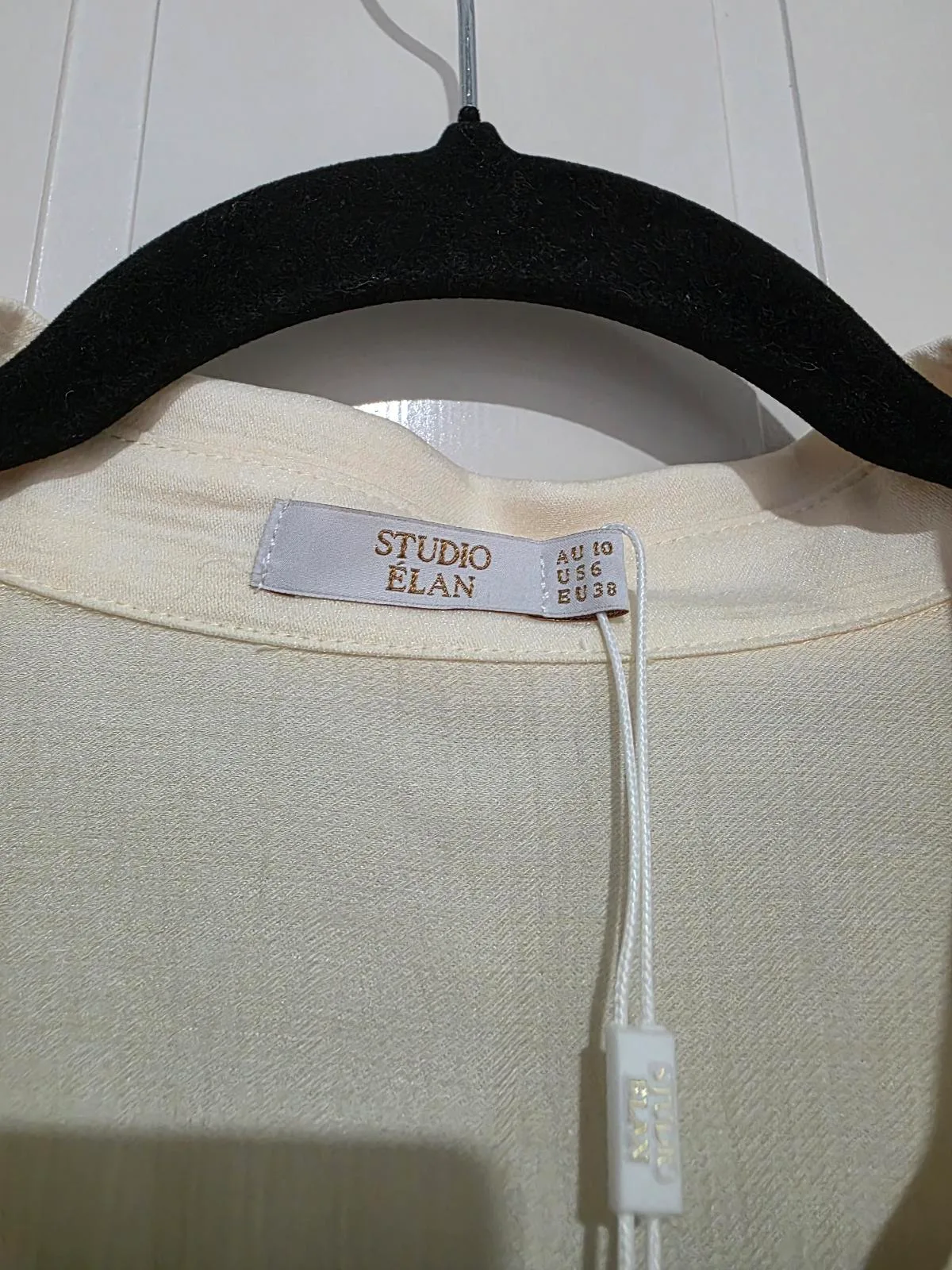 Studio Elan Latizia Textured Plisse Shirt - Size 10 — photo 3