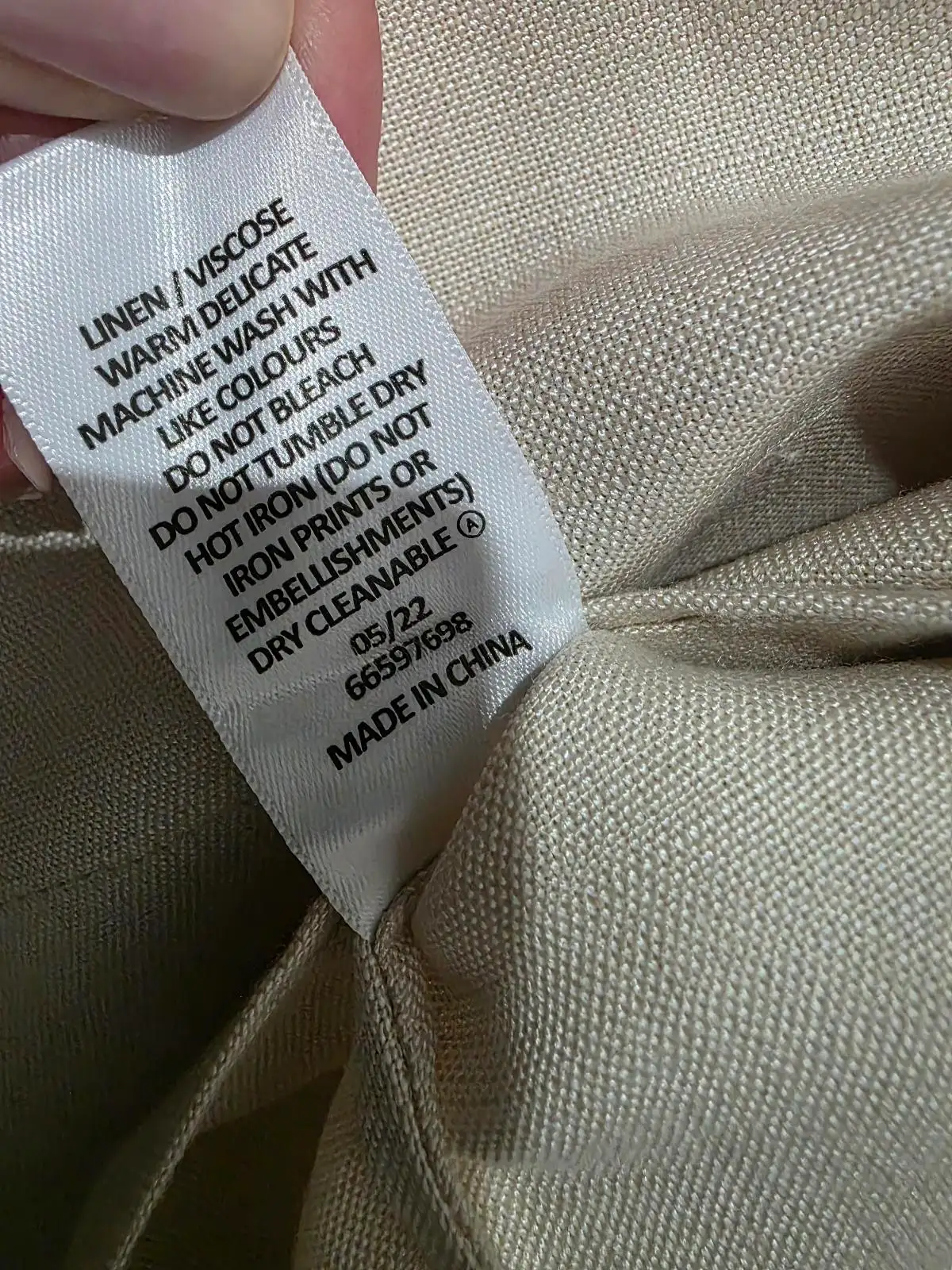 Preview Cream Linen Blend Top - Size 8 – photo 7