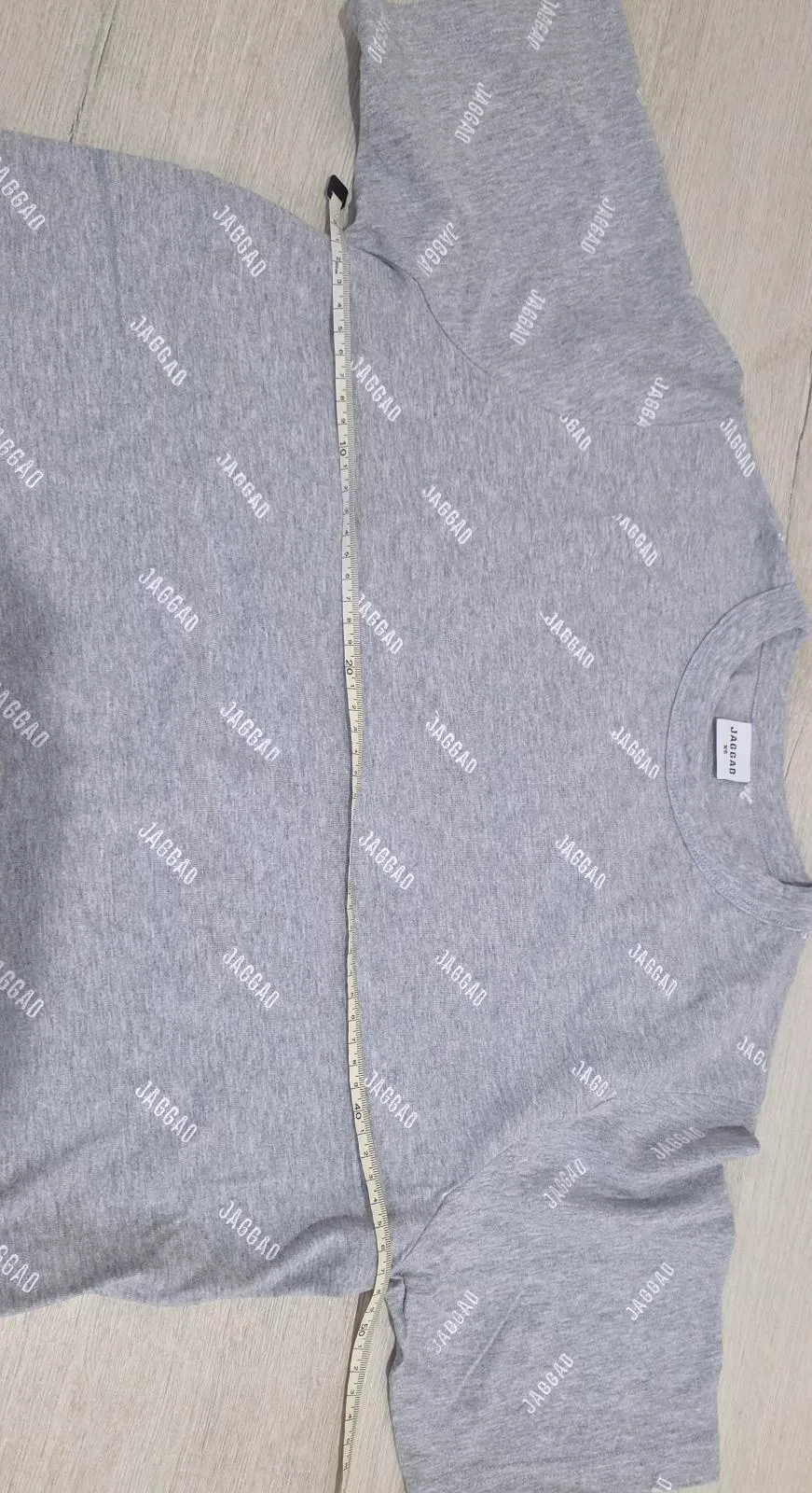 Jaggad Women's Grey Monogram Tee (Embroidered Stitching) - Size XS — photo 7