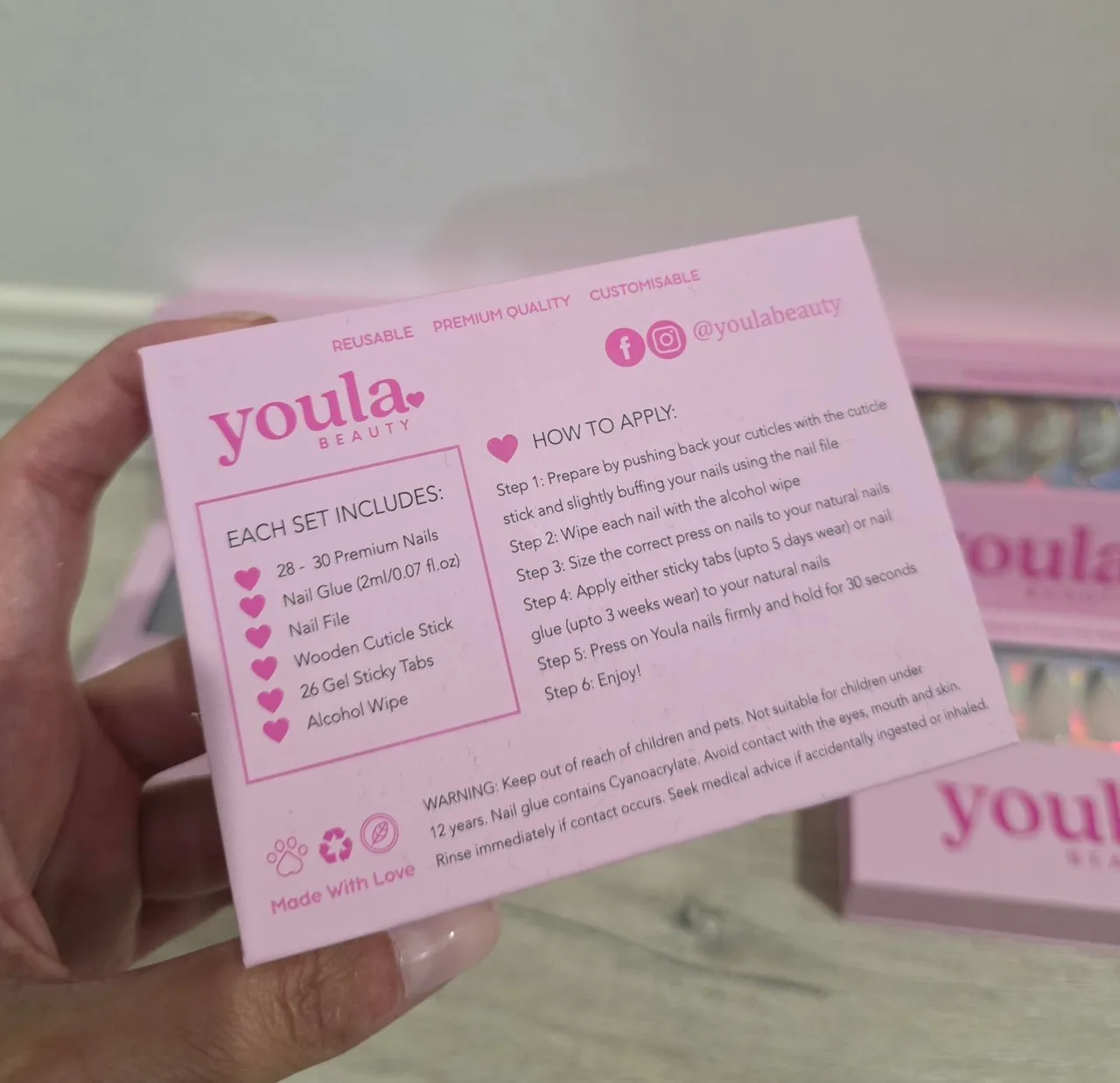 Youla Beauty Premium Press-On Nails x6 – photo 5