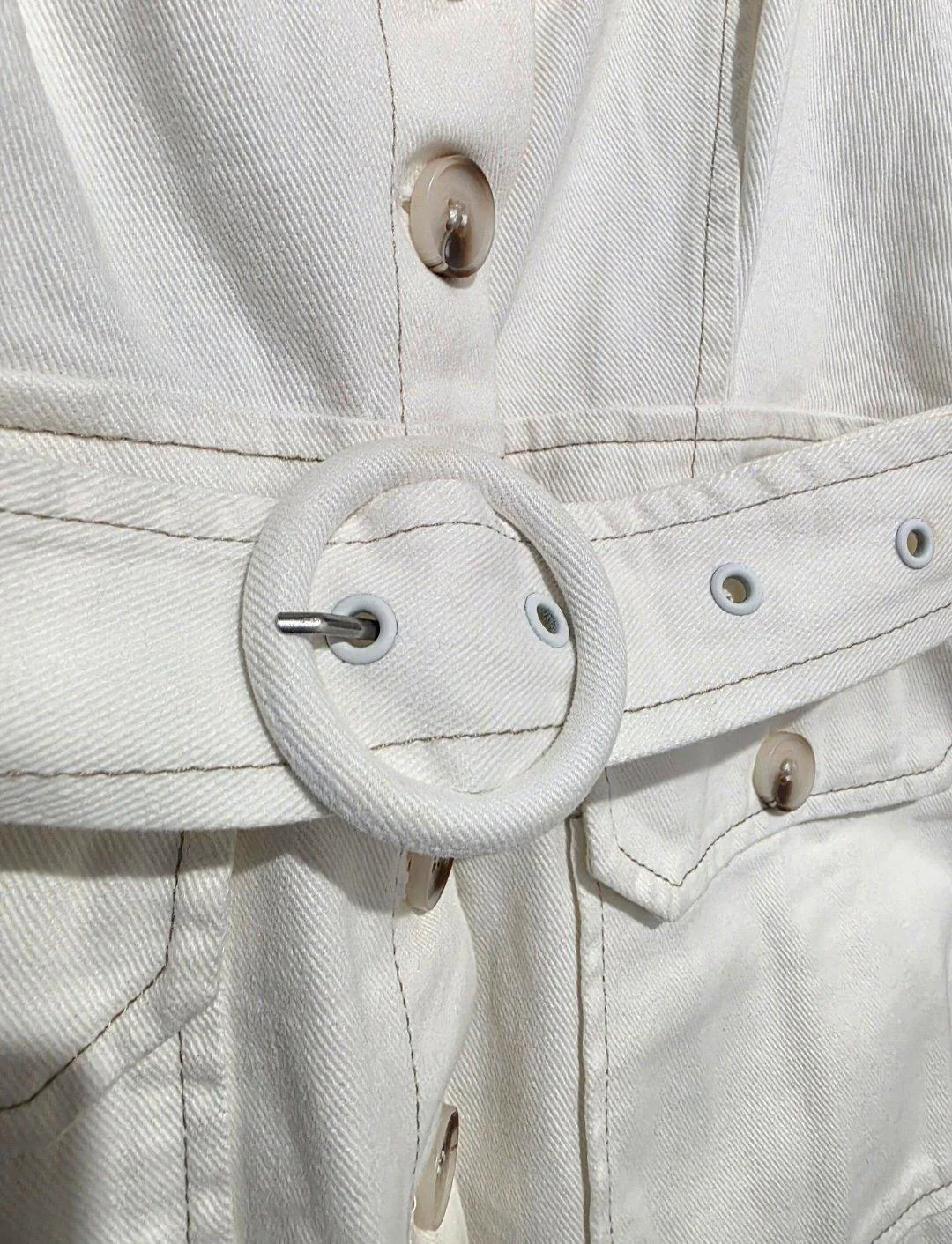 Amelius White Denim Midi Dress - Size 10 — photo 7