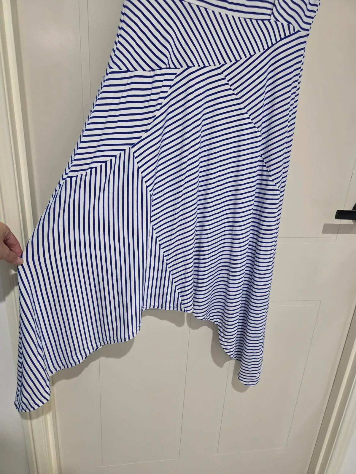 Atmos&Here Striped Asymmetric Midi Dress - Size 10 — photo 7