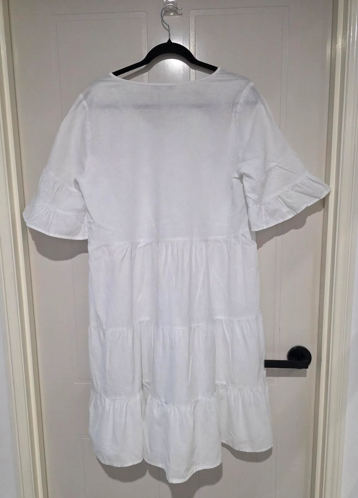 Suzanne Grae Linen Blend Tiered Dress - Size 10 – photo 6
