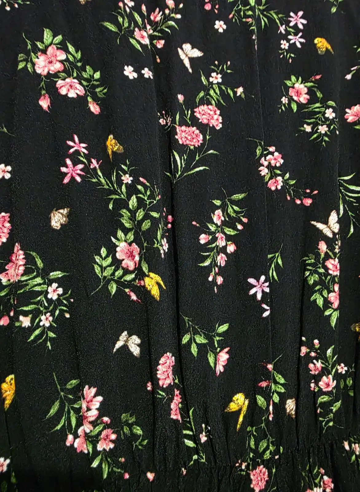 Apricot Black Floral Smock Mini Dress - Size UK 12 – photo 10