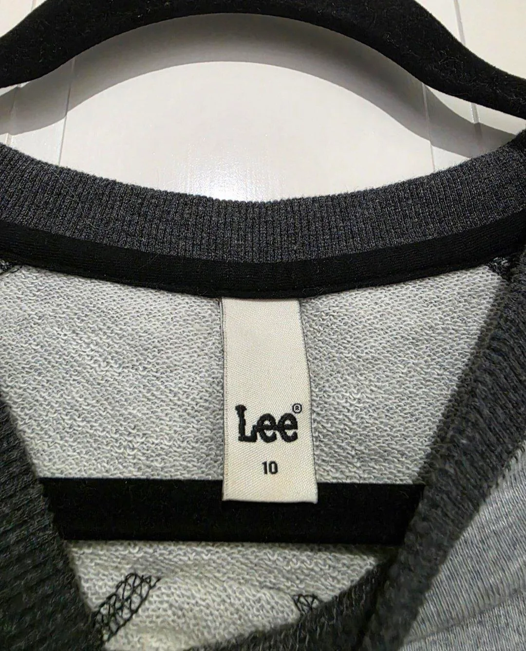 Lee Two-Tone Raglan Crewneck Sweatshirt Jumper Grey - Size 10 — photo 7