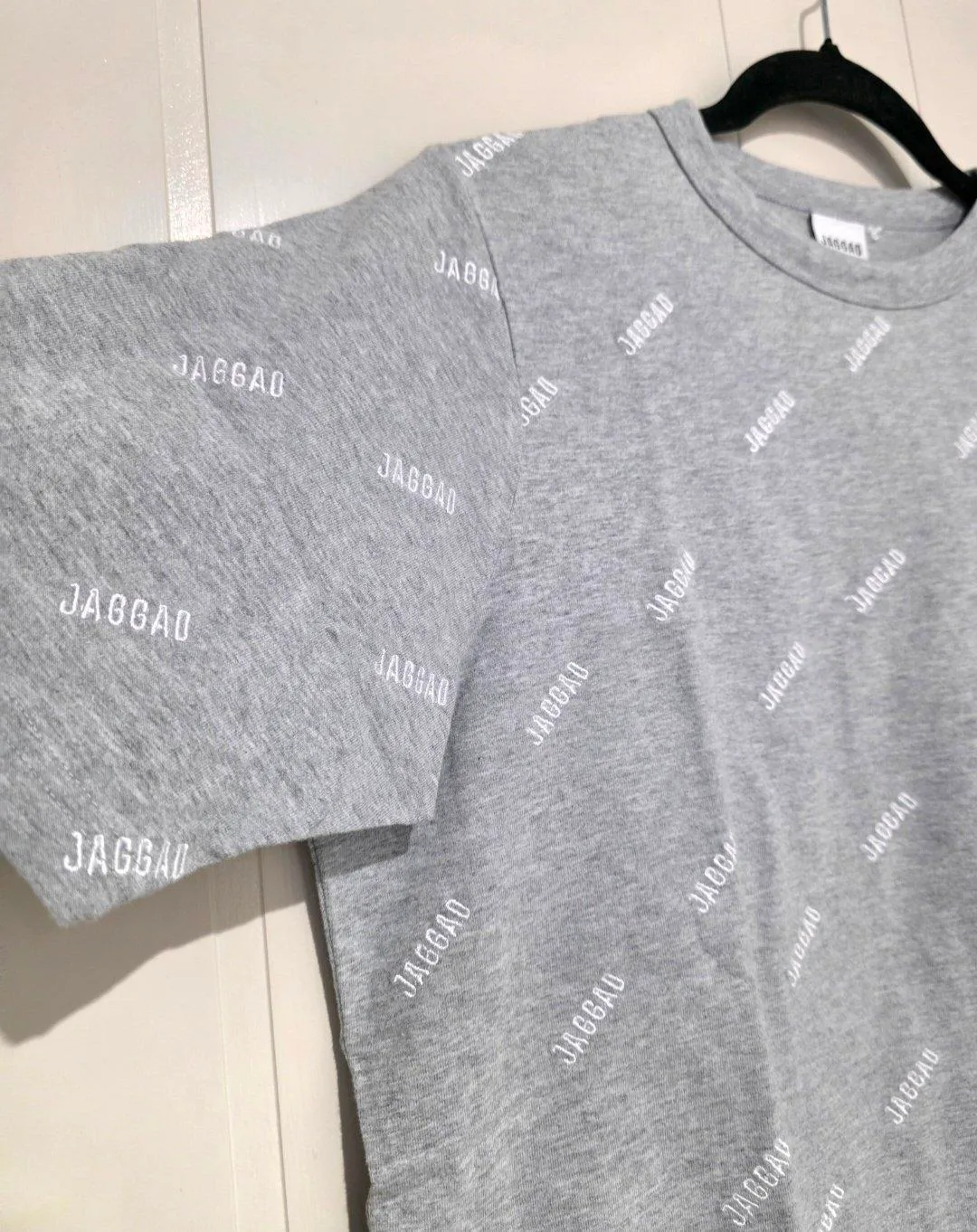 Jaggad Women's Grey Monogram Tee (Embroidered Stitching) - Size XS — photo 4