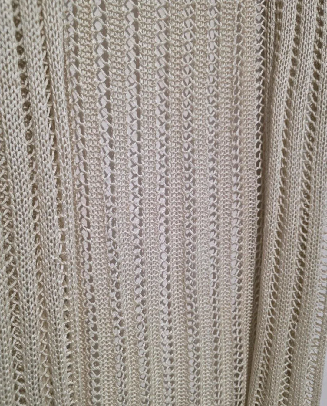 Cream Miskana crochet knit long vest cardigan - size S/M — photo 6