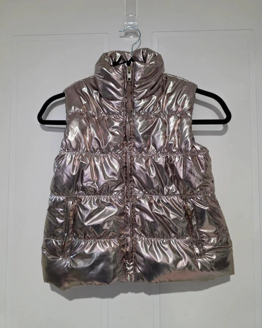 Ollie's Place Gold Metallic Puffer Vest Jacket - Size 7 — photo 7