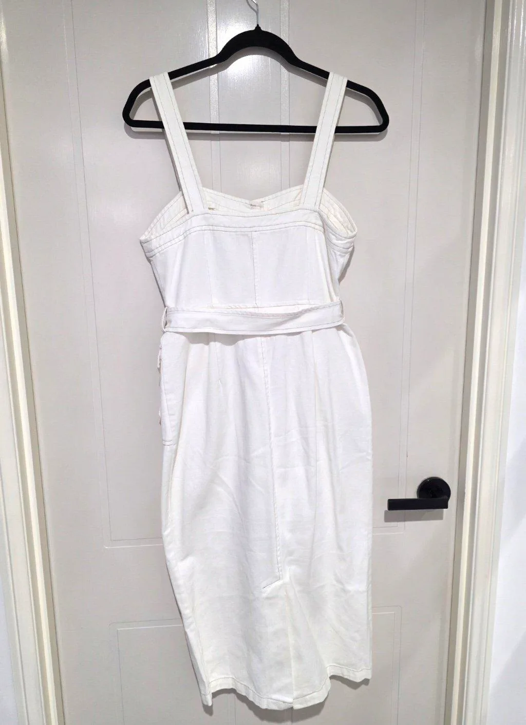 Amelius White Denim Midi Dress - Size 10 — photo 8
