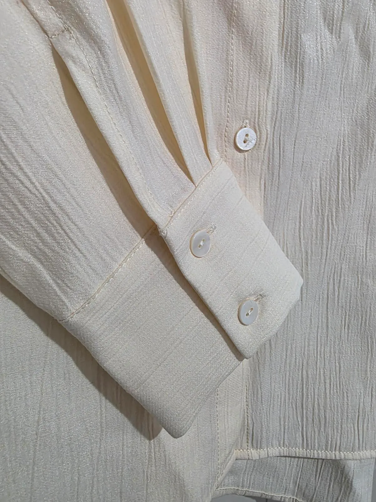 Studio Elan Latizia Textured Plisse Shirt - Size 10 — photo 5