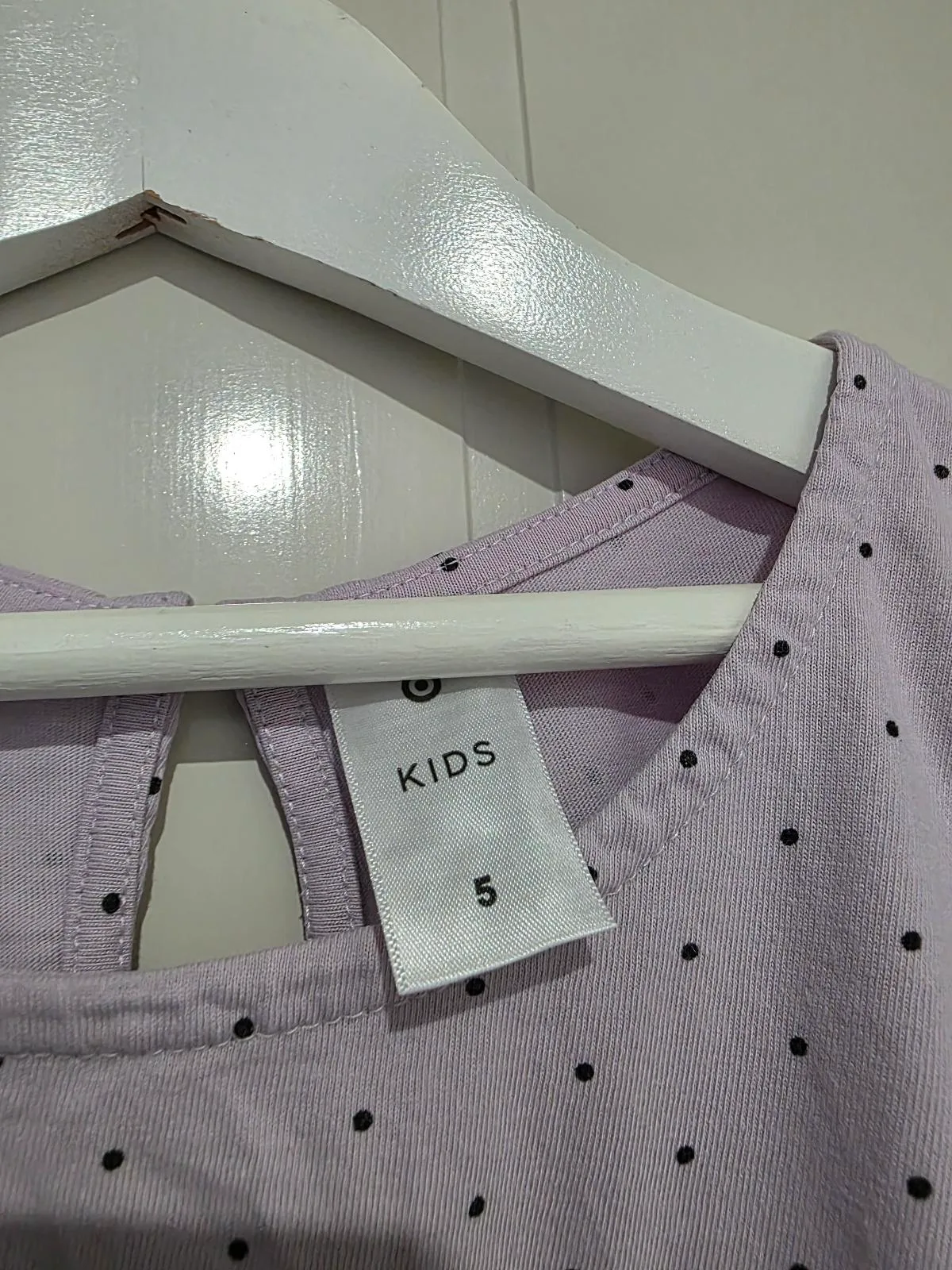 Target Kids Girls Lilac Polka Dot Dress - Size 5 – photo 3