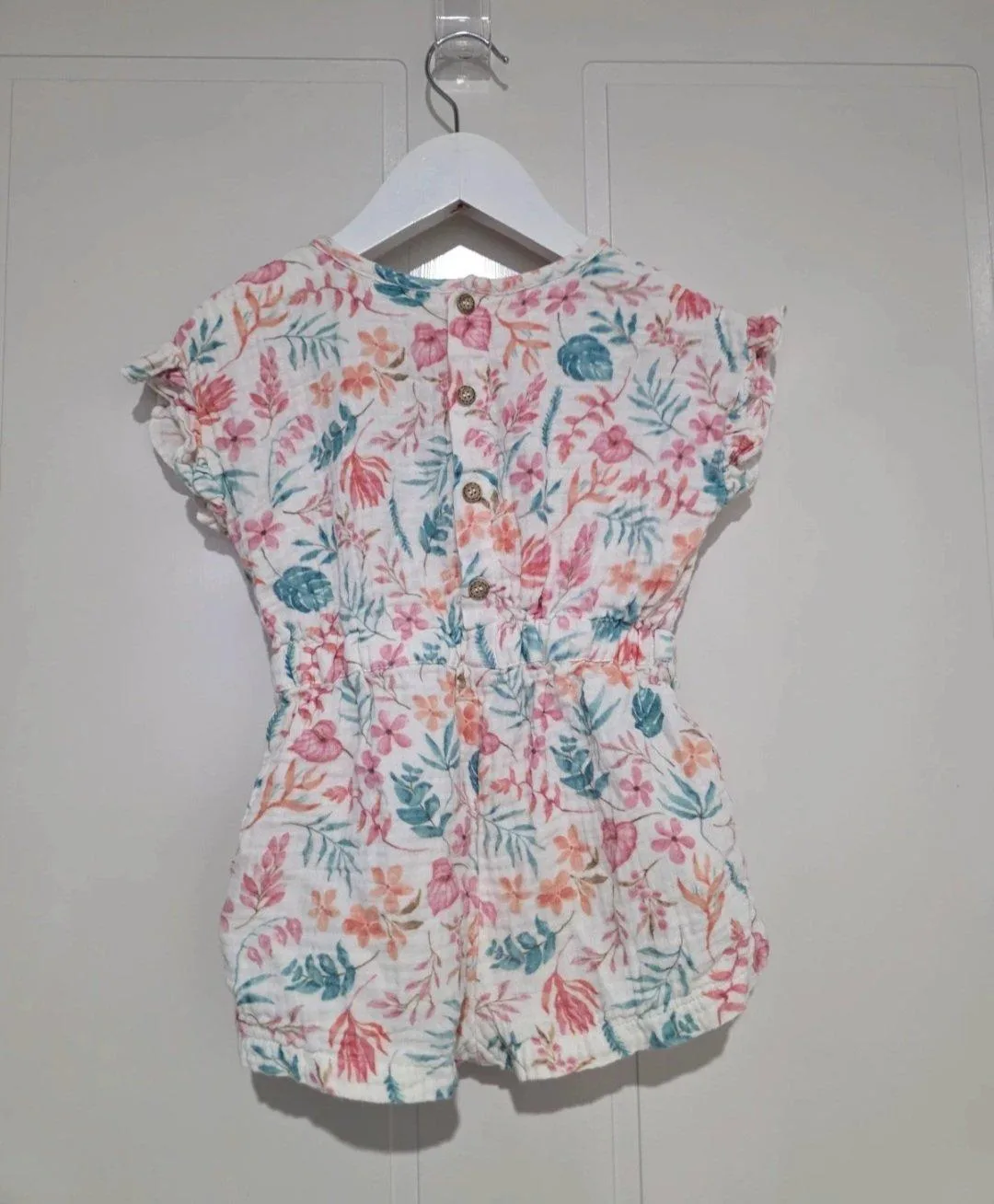 Purebaby Organic Cotton Floral Playsuit Jumpsuit - Size 1 (12-18 Months) — photo 9