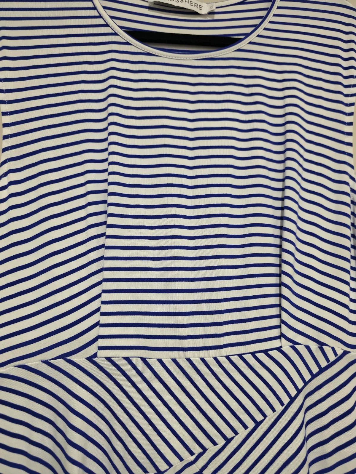 Atmos&Here Striped Asymmetric Midi Dress - Size 10 — photo 6