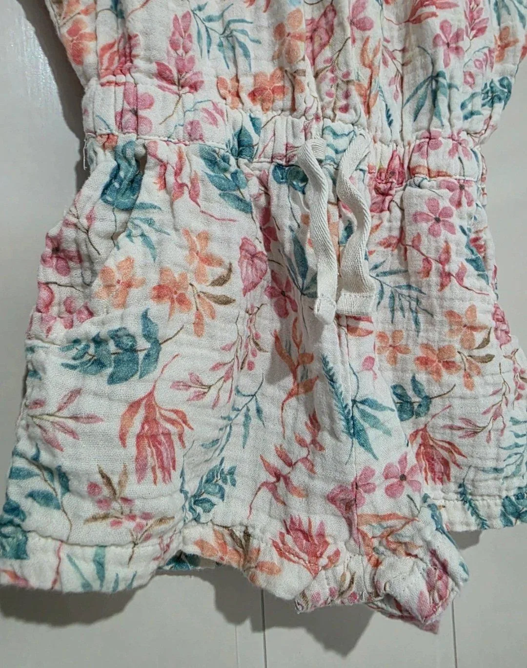 Purebaby Organic Cotton Floral Playsuit Jumpsuit - Size 1 (12-18 Months) — photo 2