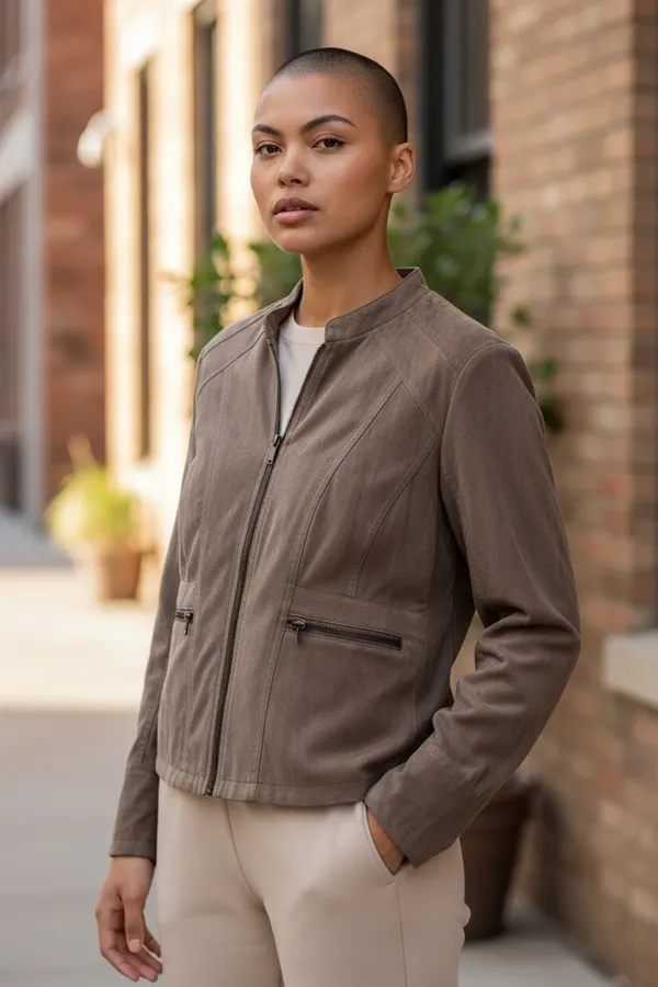 W Lane Women's Faux Suede Jacket