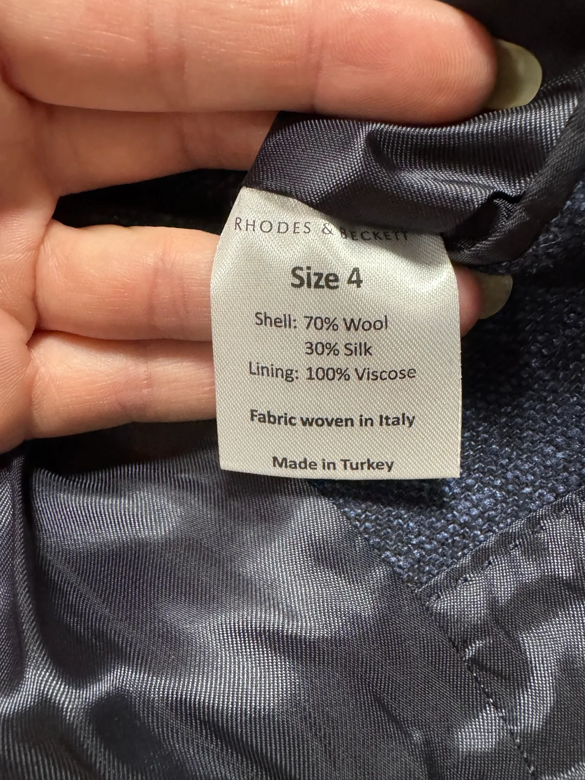 Rhodes & Beckett Navy Blazer — photo 6