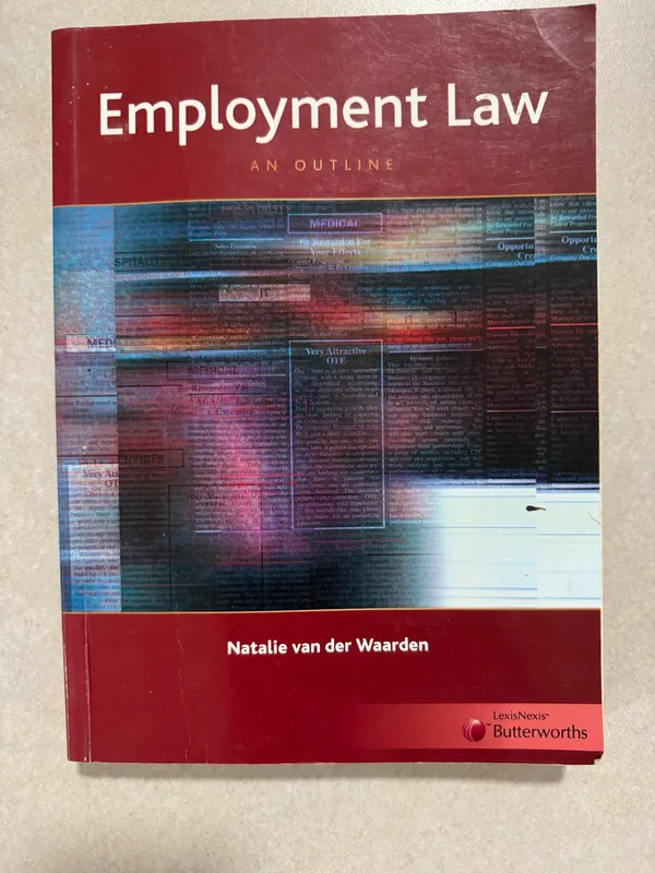 Employment Law: An Outline by Natalie van der Waarden