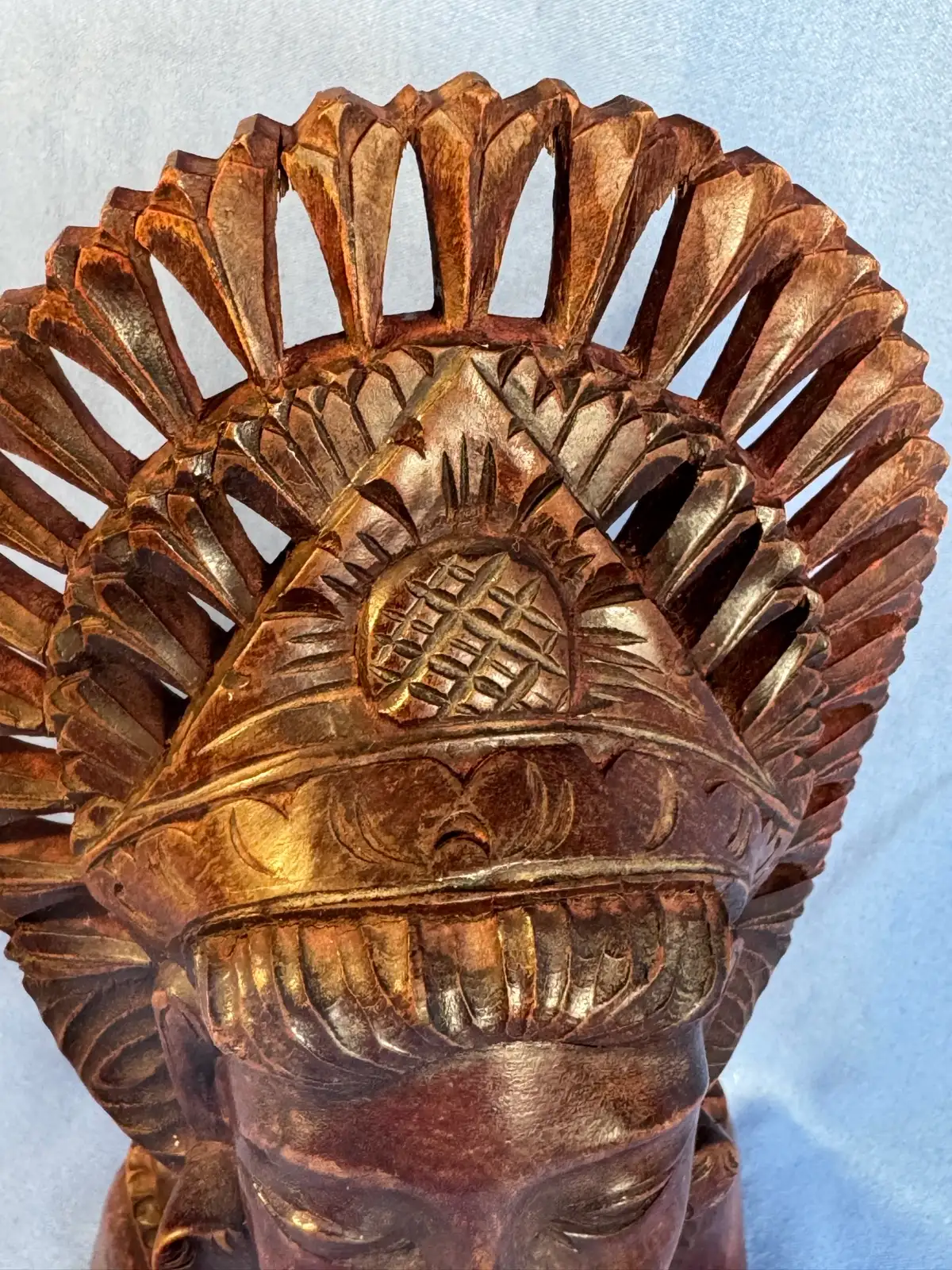 Hand carved wooden tribal woman – photo 8