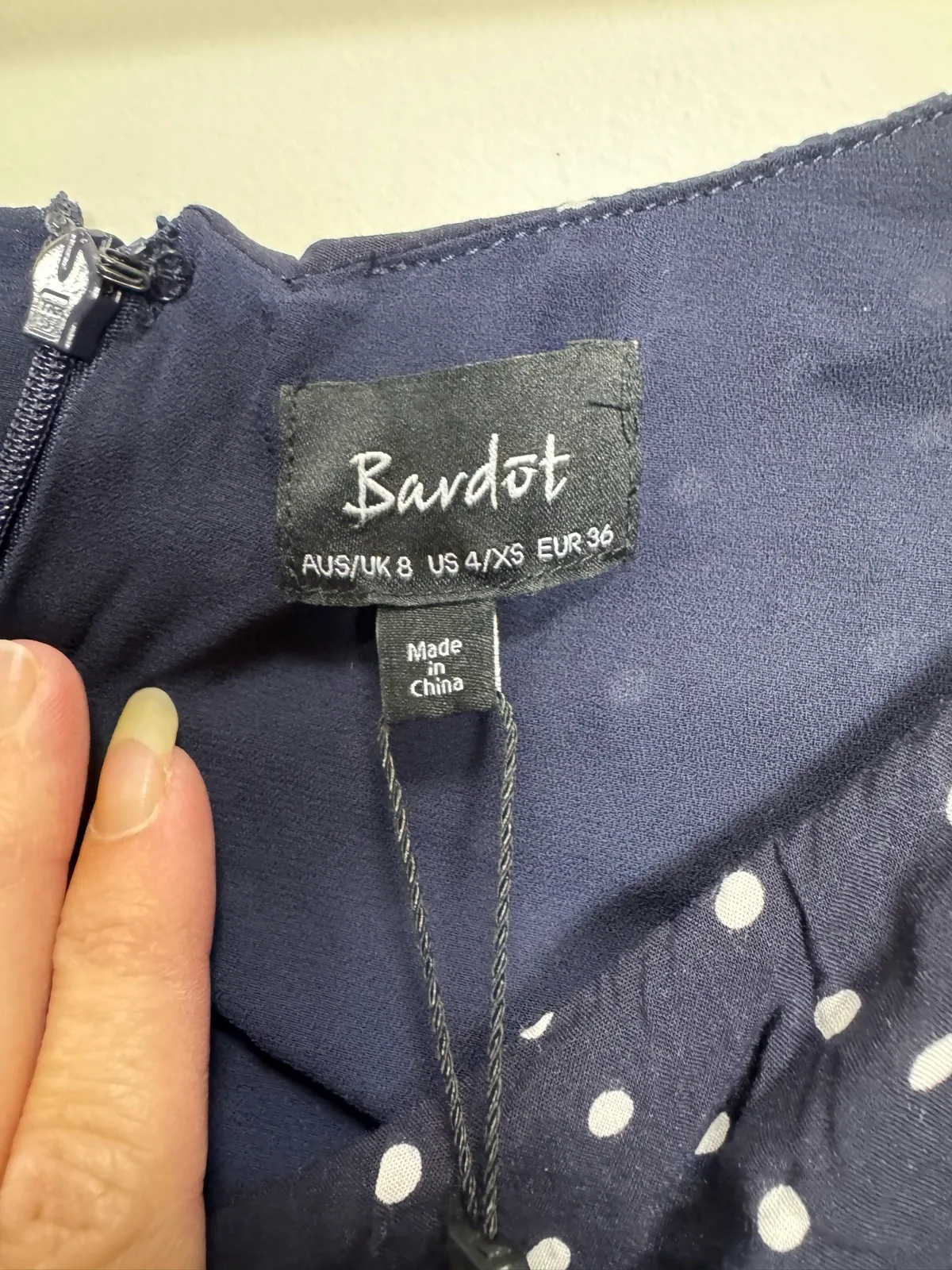 Bardot Polka Dot Off-Shoulder Dress — photo 4