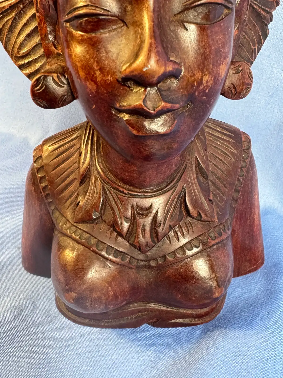 Hand carved wooden tribal woman – photo 10