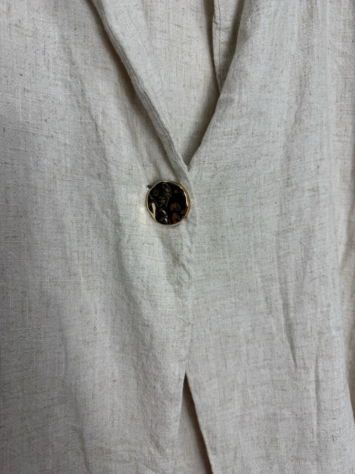 St Frock Linen Blend Short Sleeve Blazer Top - Size 12 — photo 5