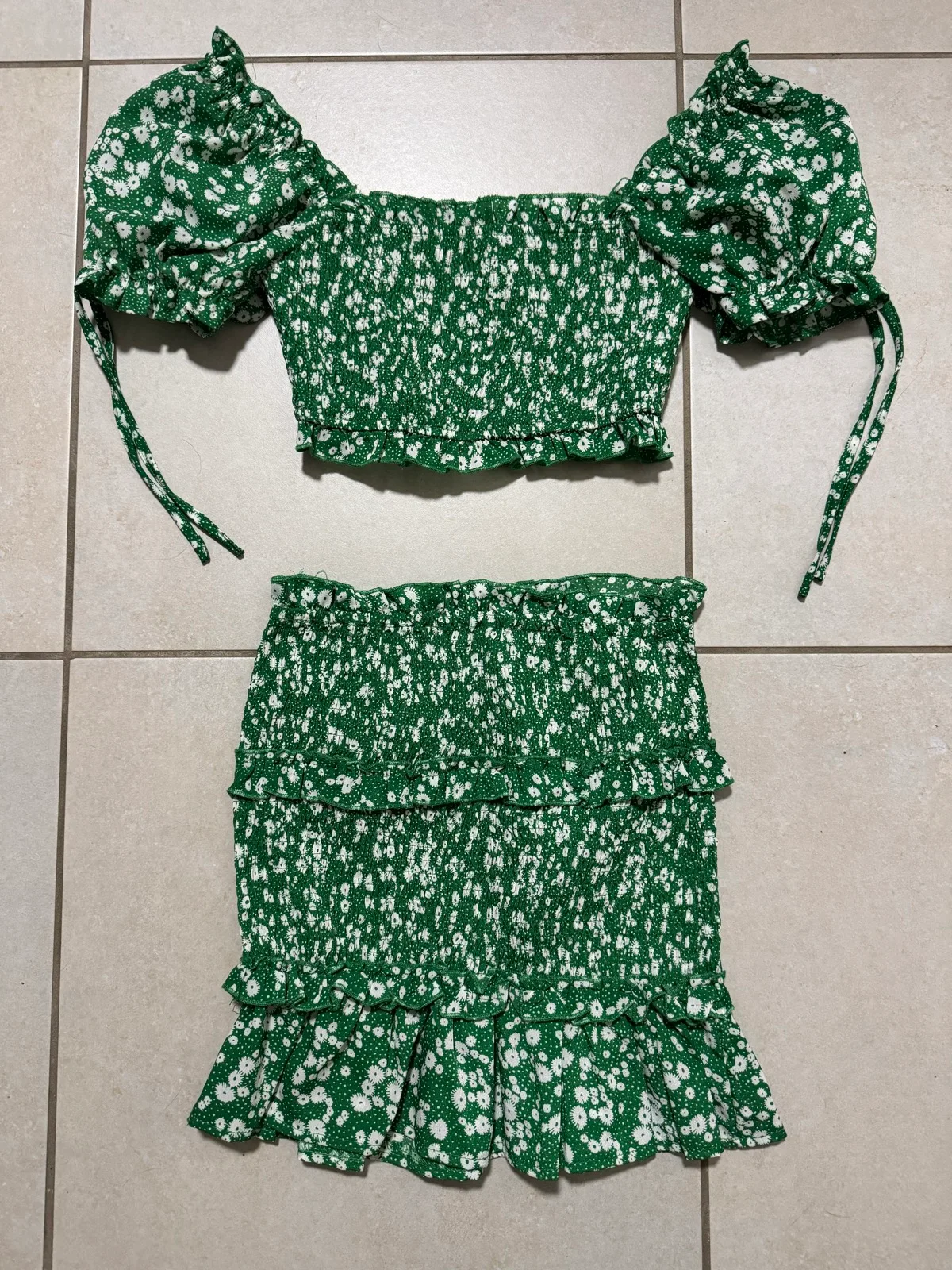 Princess Polly Green Floral Two-Piece Set — photo 3