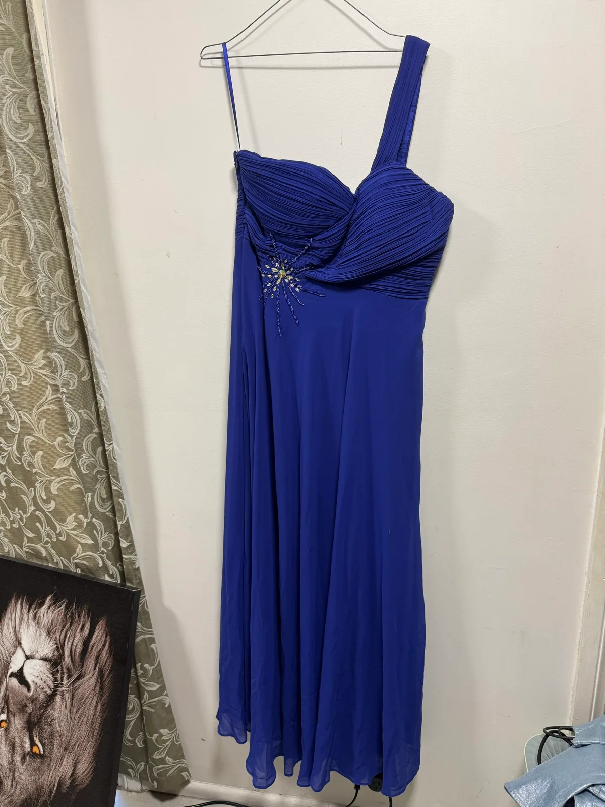 Ever Pretty One-Shoulder Blue Evening Dress with Embellishments — photo 2
