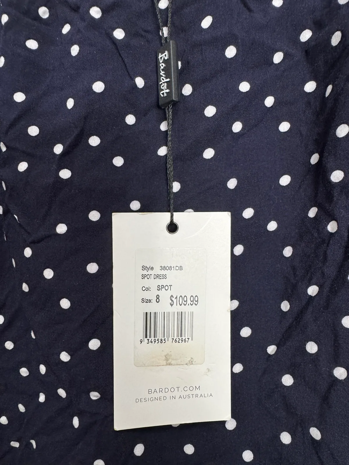 Bardot Polka Dot Off-Shoulder Dress — photo 5
