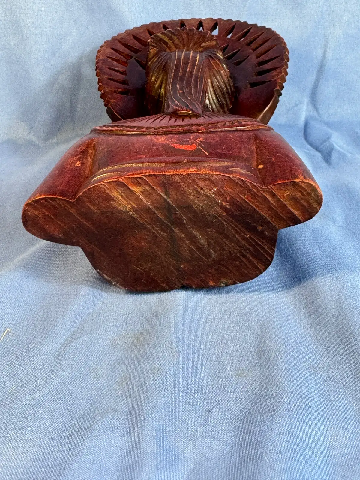 Hand carved wooden tribal woman – photo 7
